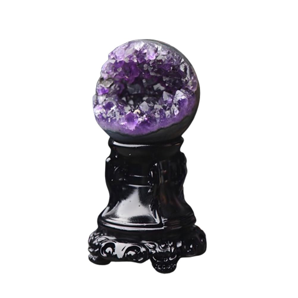 ITCLEYMDZV 50mm Amethyst Geode Cluster Ornaments Cornucopia Crystal Demagnetization Purification Feng Shui Pendulum