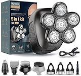 Glatzen Rasierer Kopfrasierer Elektrisch DynaBliss Glatzenrasierer Herren Rasierer Elektrisch für Glatze Männer 6D Rotationsrasierer Glatze Pflegeset mit LED-Display/Wasserdicht