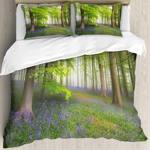 MJNLYDAO Bedding duvet set Reversible soft print set Hypoallergenic glue cover Bedding...