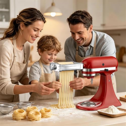 3-in-1 Pasta Maker Attachment for KitchenAid Stand Mixer,Stainless Steel by Fedowal - Used condition - Image 7