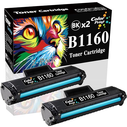 (2-Pack, Black) Compatible Dell YK1PM 331-7335 HF44N HF442 B1160W Toner Cartridge Used for Dell 1160 B1160 B1163w B1165nfw Mono Laser Printers, by ColorPrint