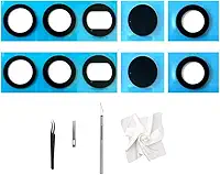 Conjunto com 2 peças de reposição para lente traseira da câmera traseira para Samsung Galaxy S23 Ultra, kit de substituição de vidro para lente traseira com adesivo pré-instalado e kit de ferramentas