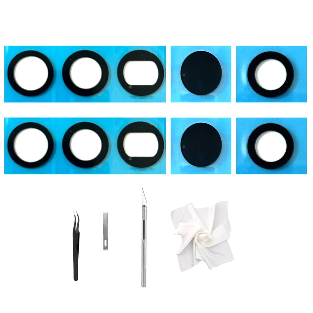 2 Set- Back Rear Camera Lens Glass Replacement for Samsung Galaxy S23 Ultra ， Rear Lens Glass Replacement kit with pre-Installed Adhesive and Reparing Tool kit