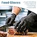 Borje Nitrile Gloves Large, 100 Count Disposable Gloves, 4 Mil, Black, Latex-Free Powder-Free, Medical Exam, Food Safe, Cleaning, Cooking