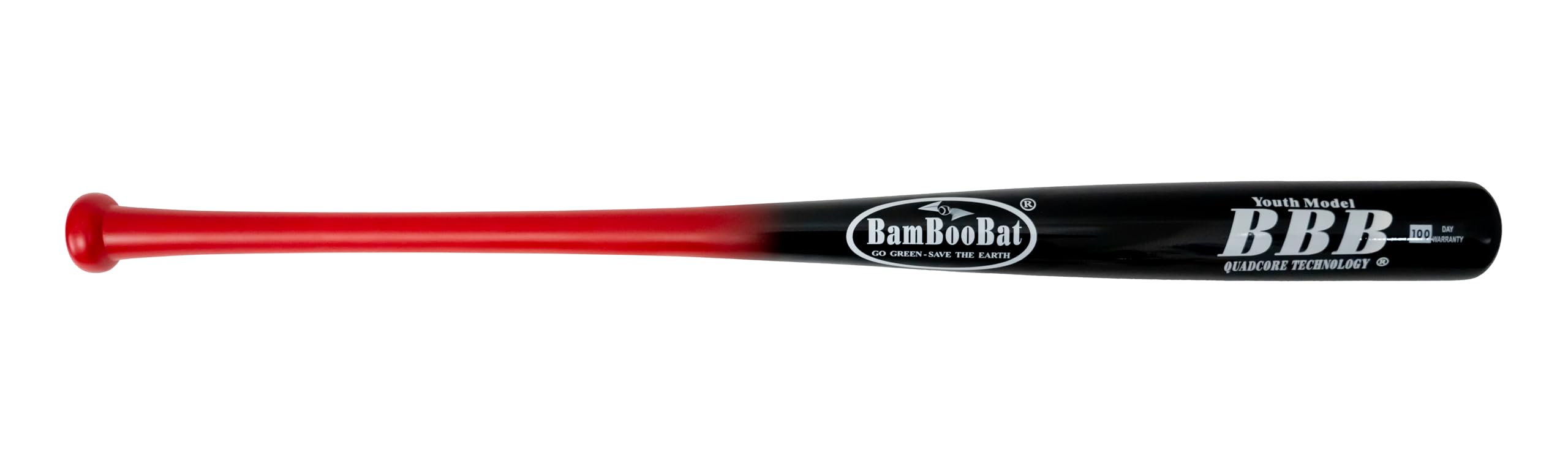 BAMBOOBAT by Pinnacle Sports Equipment INC. Youth Durable Bamboo Baseball Bat for Players Aging 5-13 Years Old - 100 Day Warranty