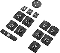 Vista 1 de Pegatina de Cubierta de Botón de Interruptor de Ventana Compatible con Mercedes Benz A B C E G GLA CLA GLK GL ML GLE Class, Cubierta de Botón