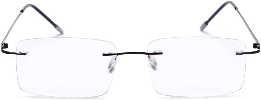 YIMI Rimless Progressive Multifocus Reading Glasses Photochromic Transition Sunglasses Sun Readers Blue Light Blocking Multifocal Computer Eyeglasses 2.0