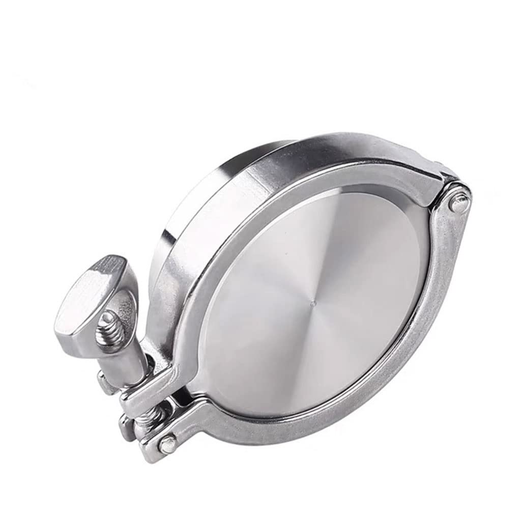 Juego de unión de férula de soldadura sanitaria de acero inoxidable 304, diámetro exterior de tubería de 19 mm a 168 mm con triple abrazadera, tapa final y junta de silicona(133mmx145)