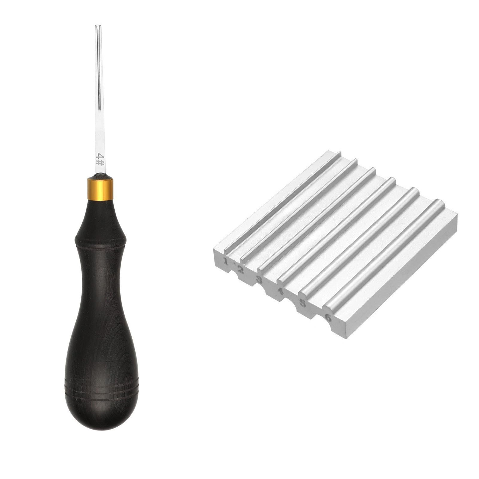 Jazuaiao Beveler Sharpen Leather Craft Tool Leather Edger Bevelers Tool Wider Shovel Cutting Cutter Head Sharpen