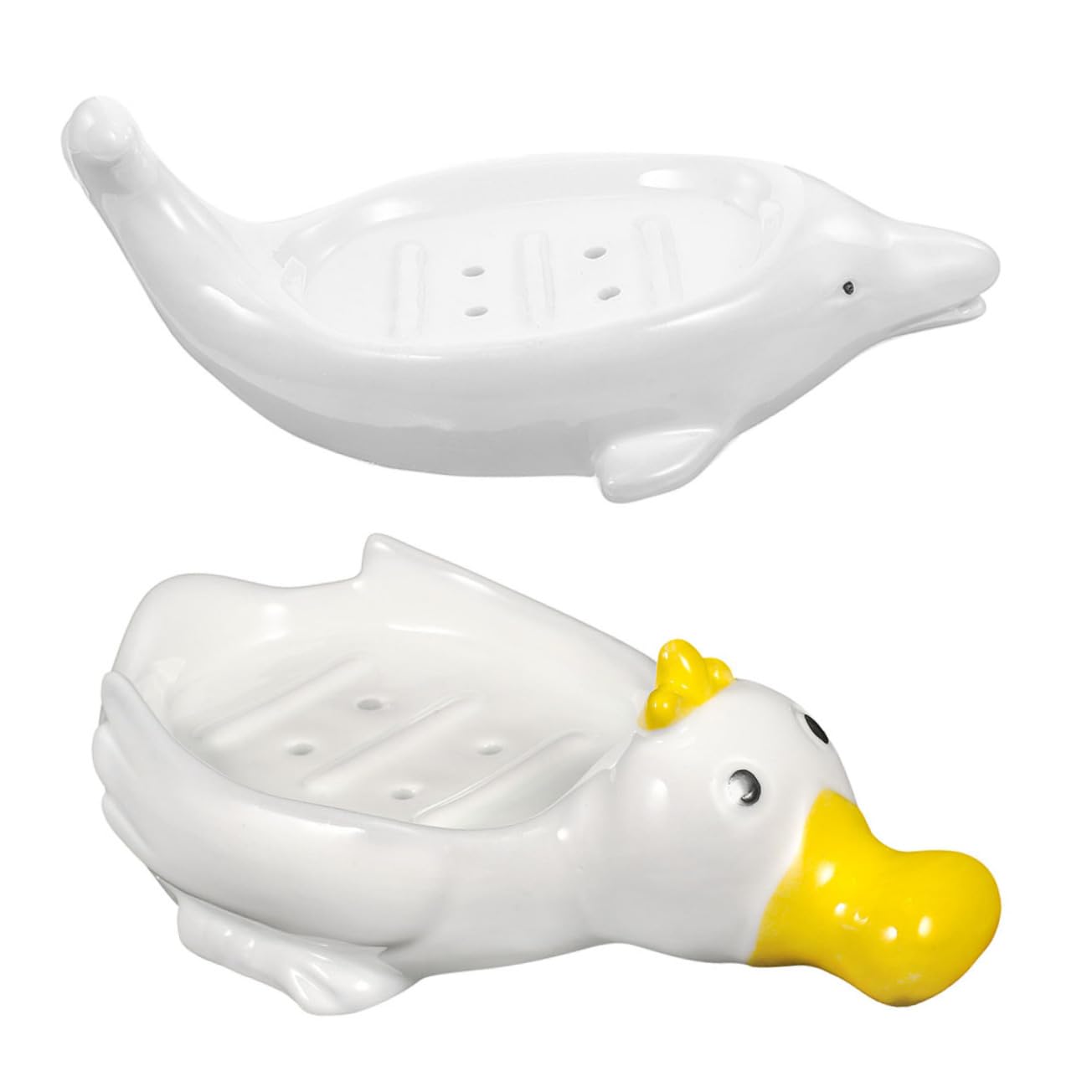 TOPBATHY 2piezas Jabonera Cerámica Animal Bañera Cocina Organizador Lavabo Portátil Escurridor
