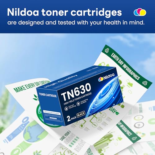 Image of TN630 Toner Cartridge Black Replacement for Brother TN-630 HL-L2300D HL-L2380DW HL-L2320D DCP-L2540DW MFC-L2700DW MFC-L2685DW Printer Ink, TN6302PK