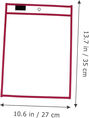 Miniatura 2 de NUOBESTY Juego de 30 bolsas de borrado en seco cosidas de PVC, bolsa de escritura borrable para mascotas, bolsillos para billetes creativos para