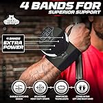 Bear Grips Wrist Wraps for Weightlifting | Weight Lifting Wrist Straps for Weightlifting | Extra Strength Gym Wrist Wraps | Two Wrist Wrap Per Pack | 12” & 18” | Lifting Wrist Wraps for Men & Women - Image 2