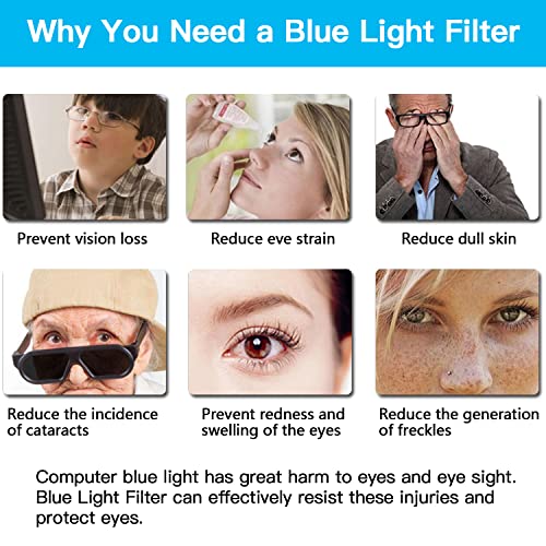 2 Pack 14 Inch Laptop Anti Blue Light Screen Protector, Blue Light Blocking & Anti Glare Filter Film Eye Protection For 14" With 16:9 Aspect Ratio Laptop #TOP1