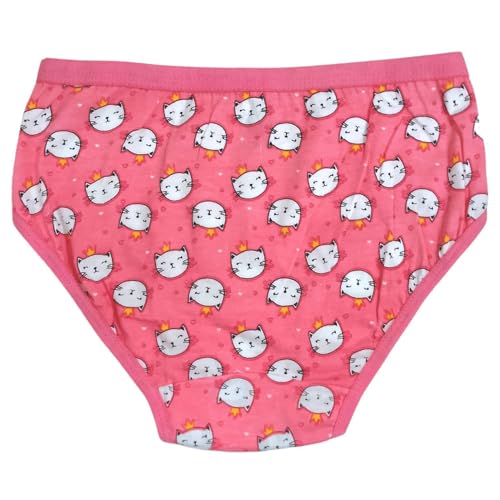 Image of DChica Essentials Cotton Panties for Girls, Comfortable Mid-Waist Hipster Panty with Stretchable Soft Inner Elastic, Full Coverage Breathable Briefs (Multicolor) Solid & Printed