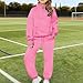 Boys Girls 2 Piece Fashion Fall Outfits Zipper Sweatshirt and Sweatpant Set Sweatsuit Kids Preppy Athletic Sweatsuit