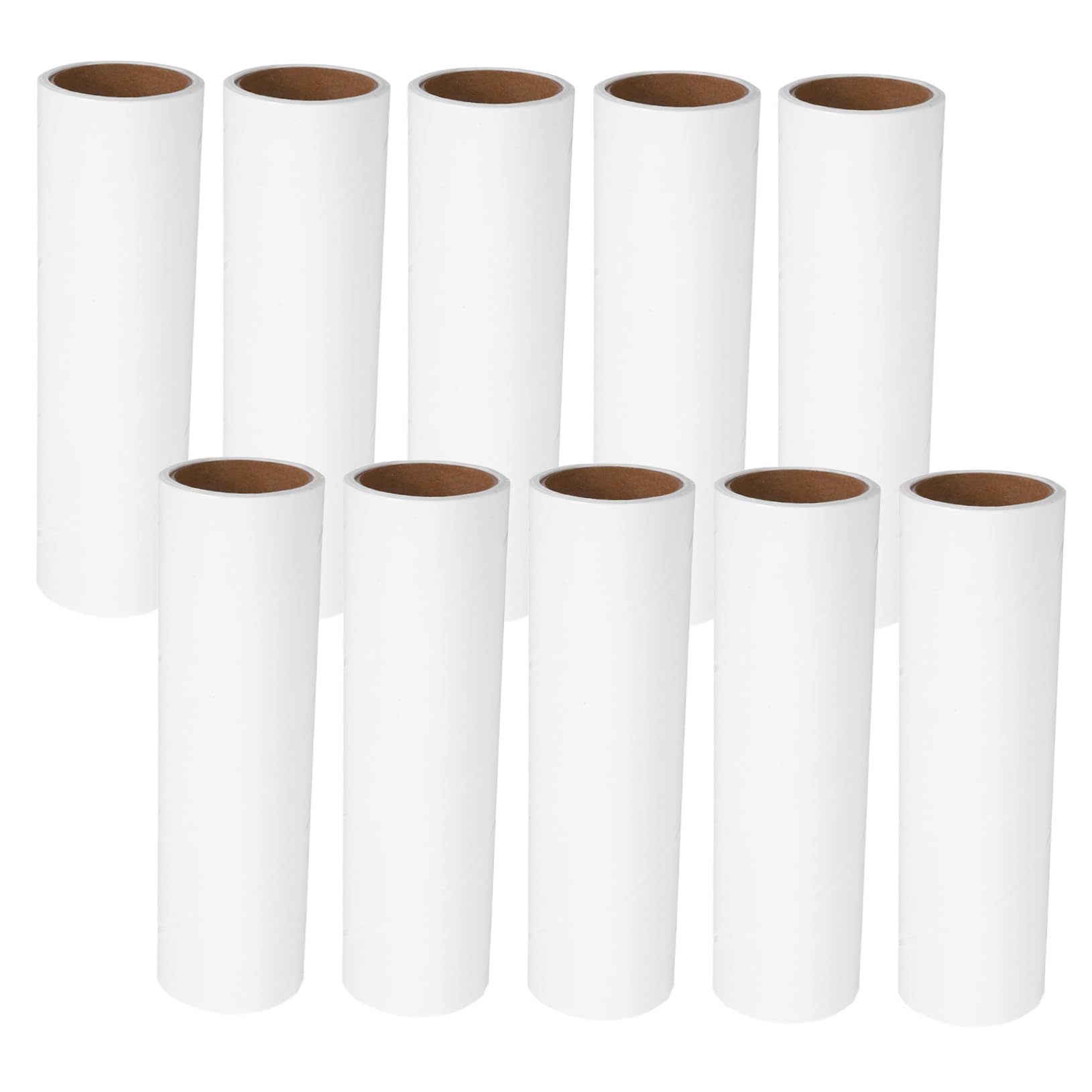 Recambio de Rodillo Quitapelusas Adhesivo para Ropa 10 Rollos | Papel Blanco, 50 Hojas por Rollo, para Pelo de Mascotas, Formato Reutilizable y Versátil