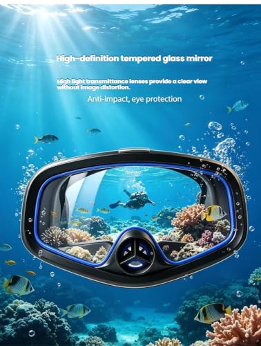 Gafas de buceo sin marco de gran campo visual para esnórquel 7