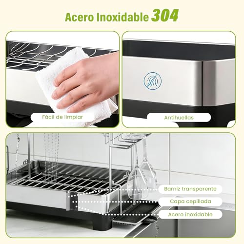 La Mejor Selección de Escurridor de acero inoxidable que Puedes Comprar On-line. 23 Imagen adicional