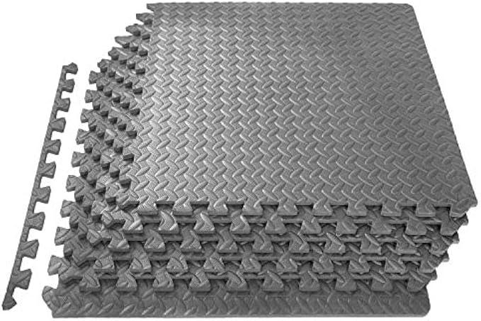 ProsourceFit Puzzle Exercise Mat ½”, EVA Foam Interlocking Tiles Protective Flooring for Gym Equipment and Cushion for Workouts