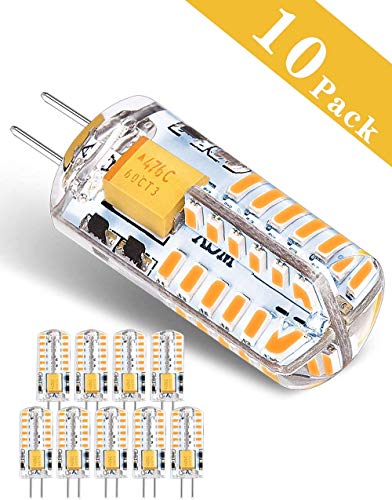 Best Deal Product G4 Led Light Bulbs 3000k Warm White Lighting Non-Dimmable Landscape Led Bulb 3W Equivalent to 20~25W T3 Halogen Track Bulb Replacement G4 Bi-Pin Base Lamp(10 Pack)