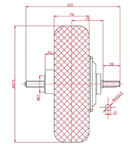 Electric Bicycle Motor 10 inch 36V/48v 500w/800w 12-50km/h Hub Motor kit Electric Scooter Wheelchair Motor Electric Bike Wheelbarrow (36V800W)
