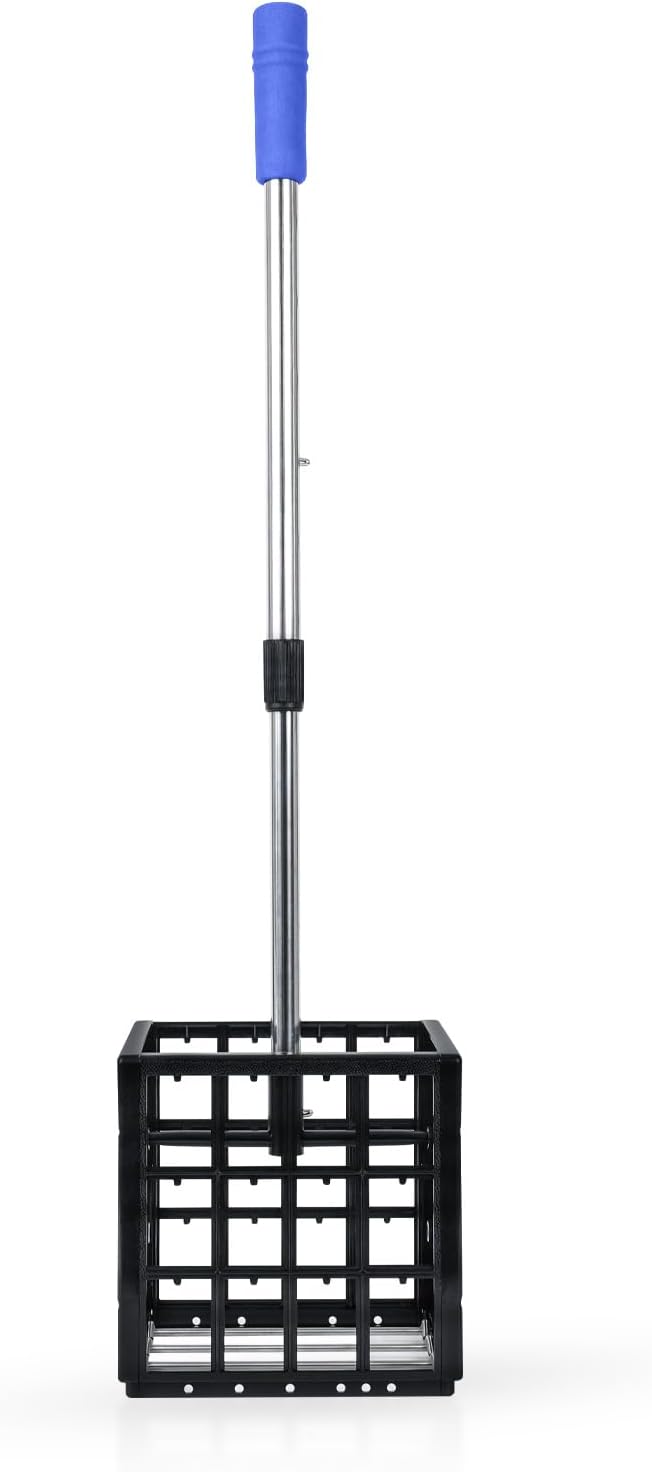 Large Capacity Golf Ball Retriever Picker Grabber Tool Collector Basket Multiple Cage Scooper Telescopic Roller