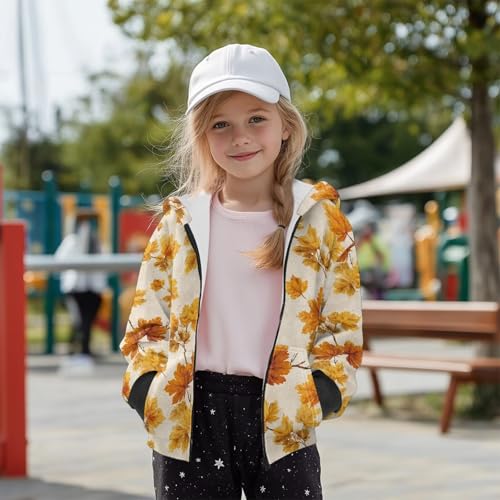 Suobstales Zip Up Hoodie Sweatshirts for Girls Kids Casual Long Sleeve Hooded Jumpers Tops Activewear with Kangaroo Pockets3