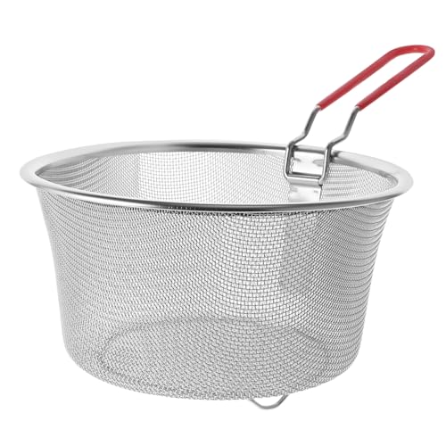 Garneck Stainless Steel Fry Basket Folding Handle