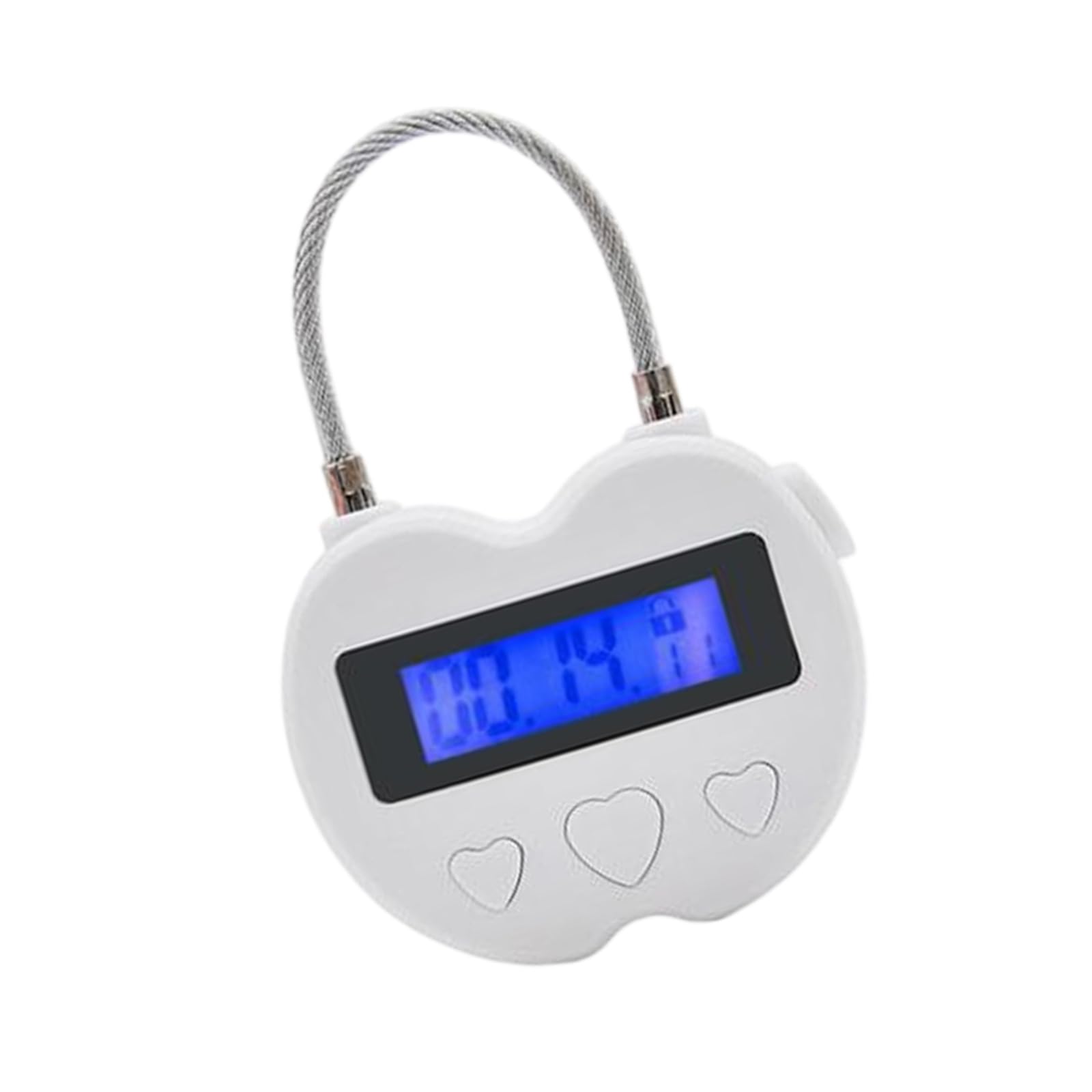 Electronic Time with High Strength Steel Cable LCD Display Time Travel Electronic Timer for Device Management with Timer