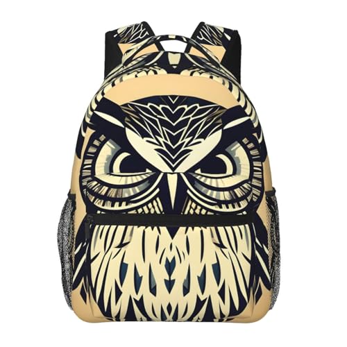 Sac à dos léger OdDdot en toile imprimé hibou pour exprimer votre style