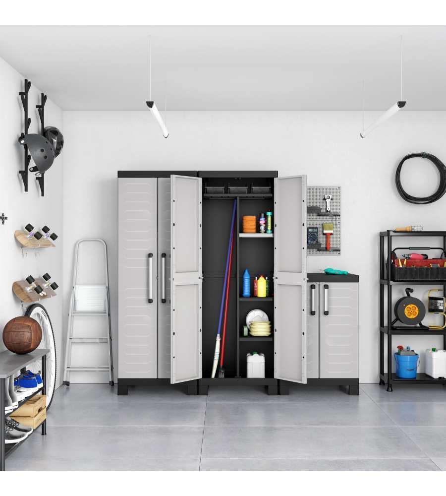 Keter ARMADIO PORTASCOPE DETROIT IN RESINA, 65X45X182 CM, Bianco