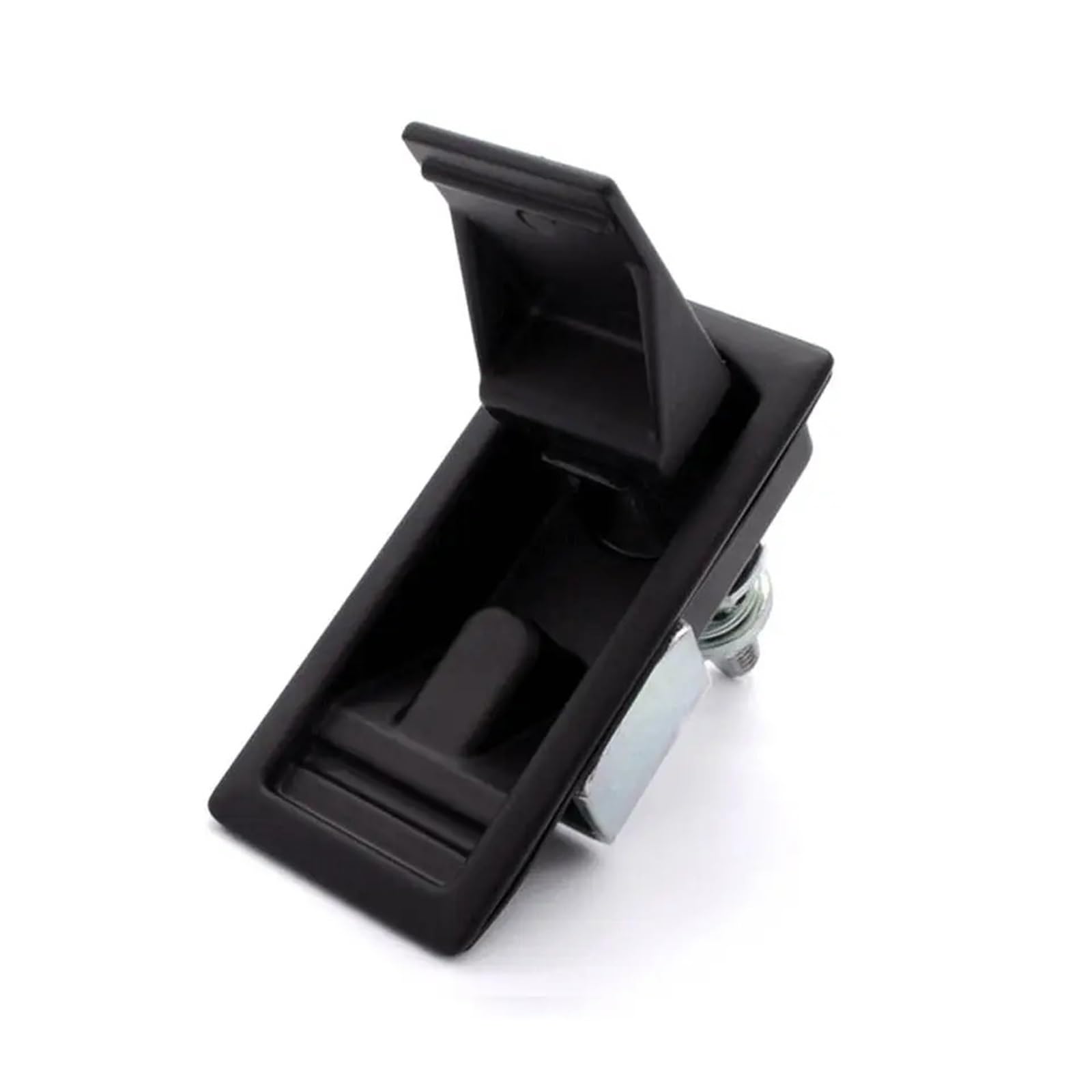 WPOIYHGBY XK146-2 Industrial Electric Cabinet Black Plastic Keyless Percussion Close Inline Panel Latch Lock 1Pcs