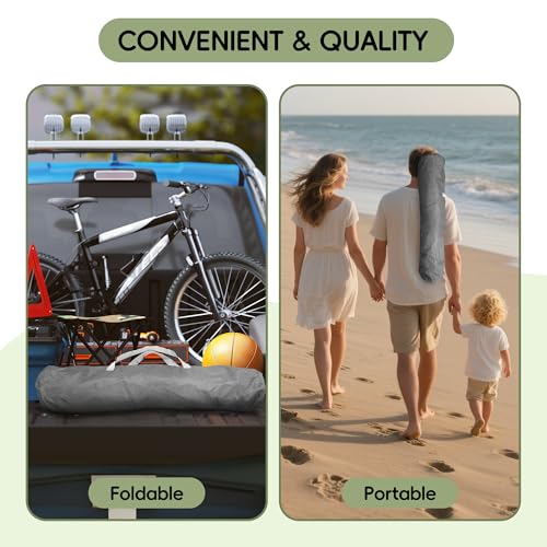 Image of Portable Baby Playpen with UPF50+ Canopy | 1-Second Setup | Foldable & Travel-Friendly Baby Play Yard | Ideal for Indoor /Outdoor Use(Gray)