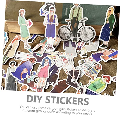 CORHAD 171 Unidades Adesivos De Menina Material De Jornal Lixo Adesivos Washi Para Meninas Da Moda A