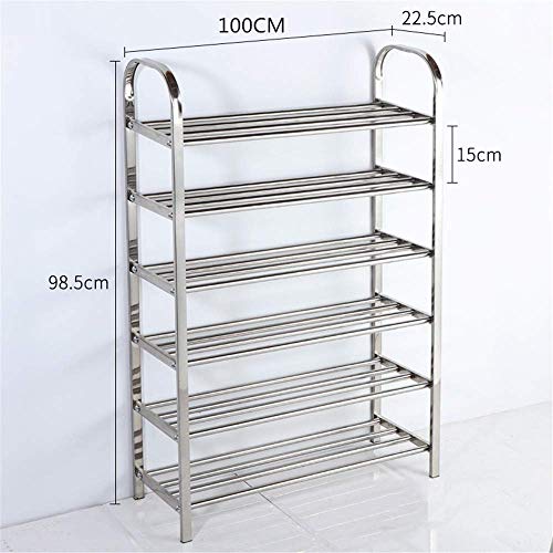 Zapatero de acero inoxidable, organizador de 3 a 6 niveles, extensible y apilable, estante de acabado de almacenamiento para dormitorio de estudiantes, 5.100 estrellas de luz