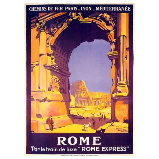 ROME ITALIAN CAPITAL COLOSSEUM COLISEUM AMPHITHEATRE TOURISM TRAVEL ITALY EUROPE 16" X 24" IMAGE SIZE VINTAGE POSTER REPRO