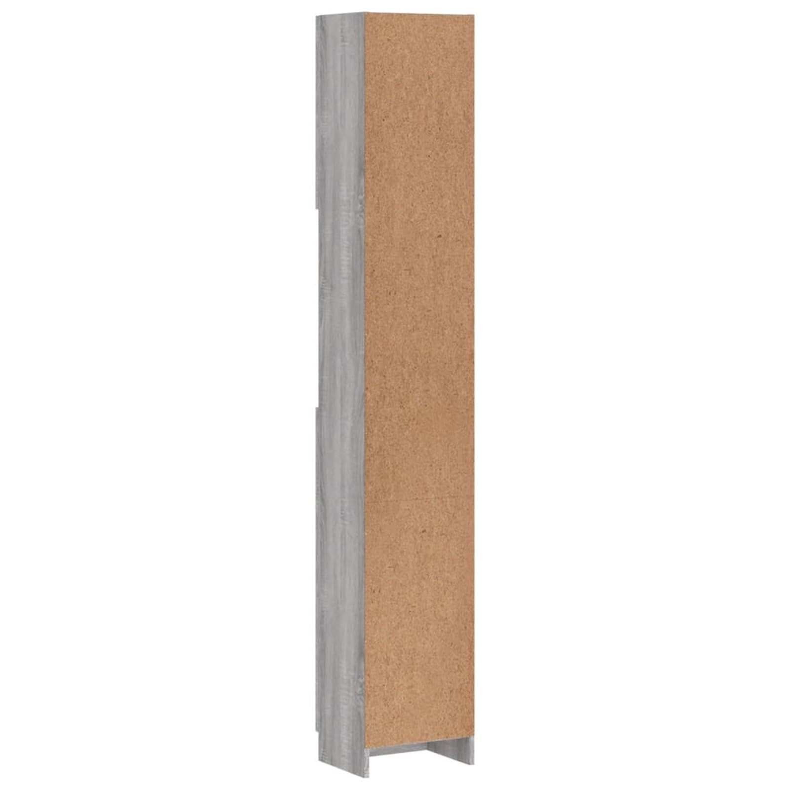 ShGaxin Szafka łazienkowa, meble łazienkowe, pomocnicza szafka łazienkowa, kolumna łazienkowa, szafka łazienkowa, szafka łazienkowa, sklejka Sonoma szara 32x25,5x190 cm