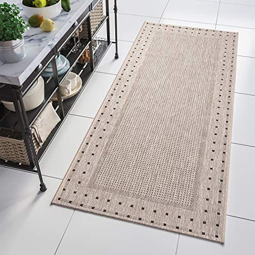 Tapiso Floorlux Alfombra de Pasillo Cocina Comedor Terraza Diseño Moderno Gris Resistente Sisal Fina a Metros 70 x 280 cm