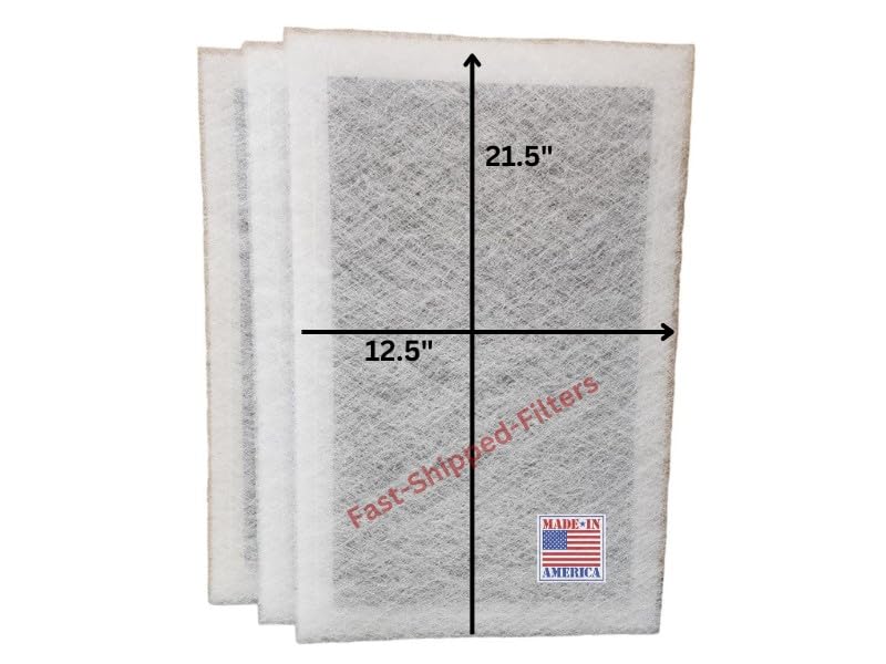 Fast-Shipped-Filters 3 Pack 14x24 Replacement Filter Pads Compatible with Dynamic Air Cleaner 14x24 Refill White