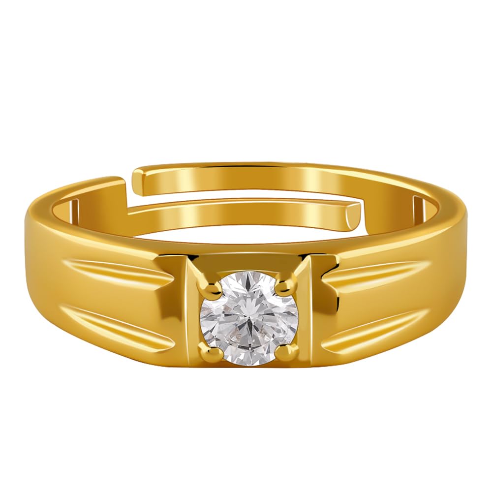 925 Silver Golden Foundation Ring For Him|Gifts for Men and Boys|With Certificate of Authenticity and 925 Stamp |6 Months Warranty-image-9