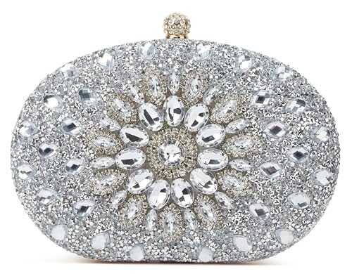 Image of Evening Bags for Women Sparkly Rhinestone Clutch Purses Luxury Handbags for Weddings Formal Prom Party 2026