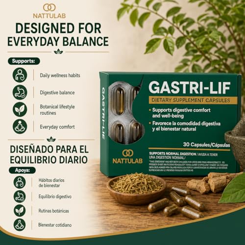 Nattulab Gastri-Lif Herbal Supplement