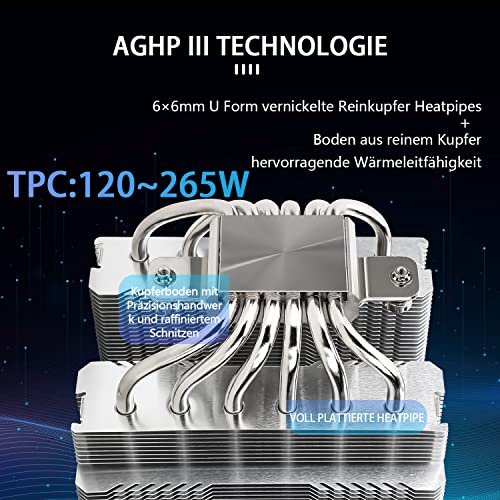Thermalright Peerless Assassin 120 SE ARGB chłodnica powietrza CPU, 6 radiatorów cieplnych, wentylator Dual 120 mm TL-C12C-S PWM, aluminiowa osłona radiatora, AGHP, do AMD AM4/AM5 Intel 1700/1150/1151