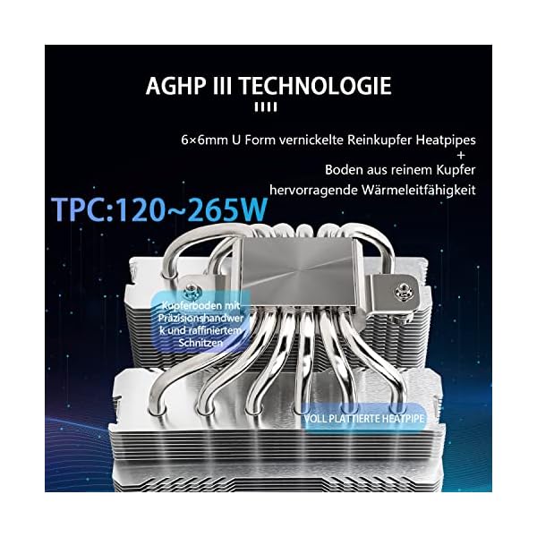 Thermalright Peerless Assassin 120 SE ARGB CPU Air Cooler, 6 Heat Pipes Cpu cooler, Dual 120mm TL-C12C-S PWM Fan, Aluminio Heatsink Cover, AGHP Technology, para AMD AM4/AM5 Intel 1700/1150/1200 - Image 3