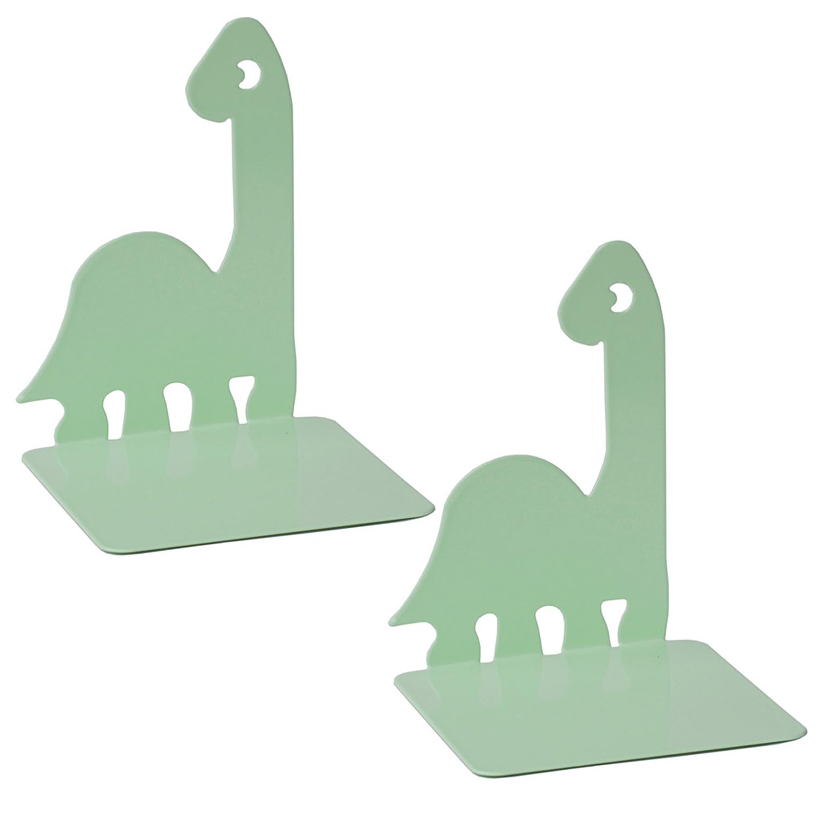 2 Pcs Dinosaur Bookends Metal Book Holders End Stoppers Desk Organisers for Books Magazines Metal Bookends