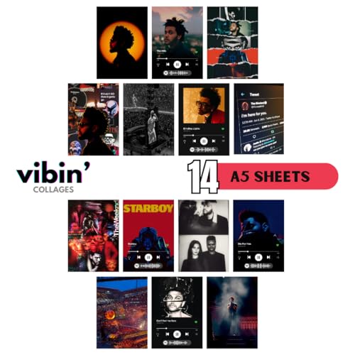 Image of Funk You Store The Weeknd Wall Collage Kit Posters (Pack of 14) - 6 x 8 Inches Posters for Wall Decoration - Wall Art For Bedroom, Office, Living room - Double Tape Included (Weeknd, 14)