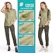 Women's UPF 50 Long Sleeve Sun Protection Shirts Quick Dry Outdoor Fishing Hiking Travel Shirt (5019 Khaki, Large)