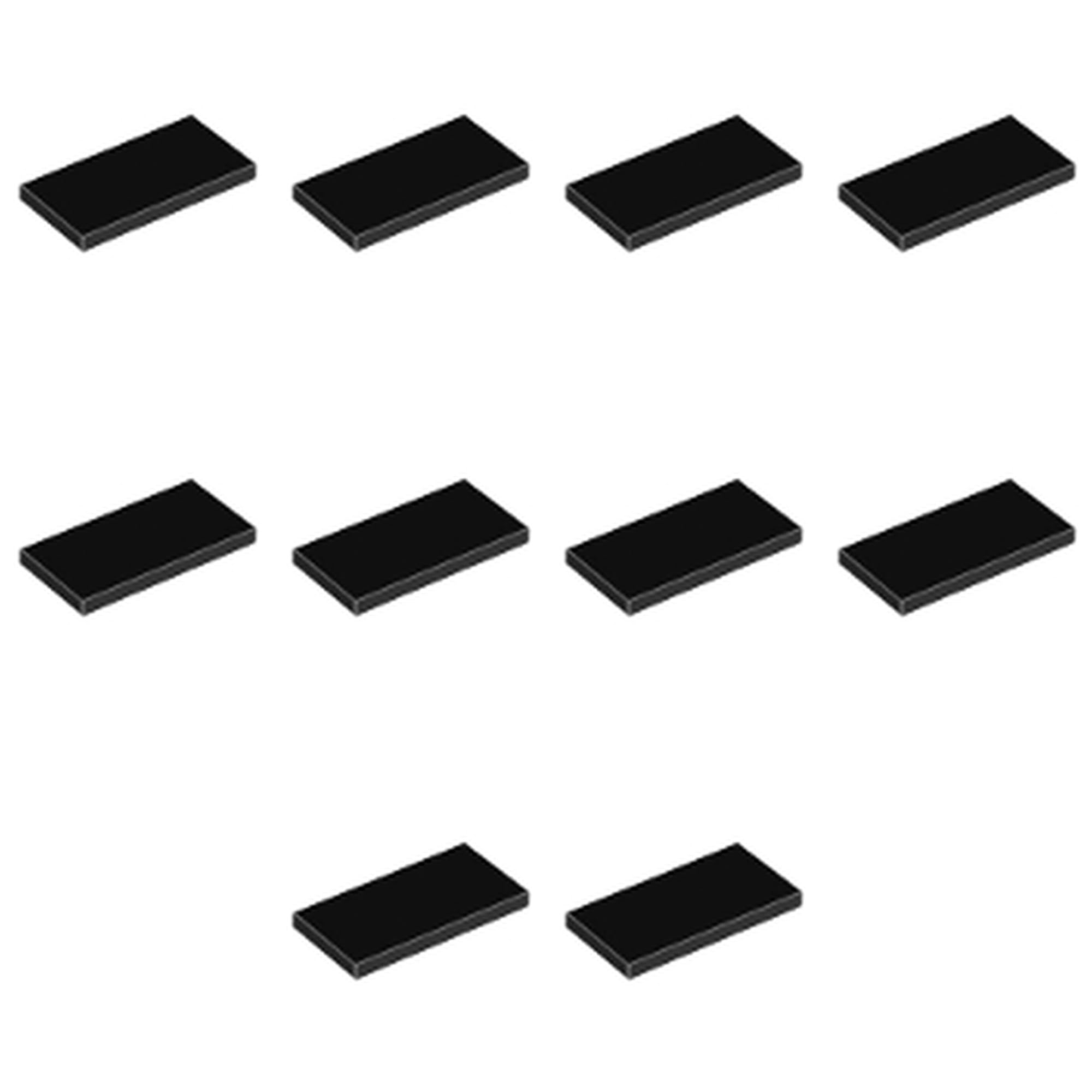 LEGO Tile 2 x 4, Part 87079 (Black, 10, count) — image 1