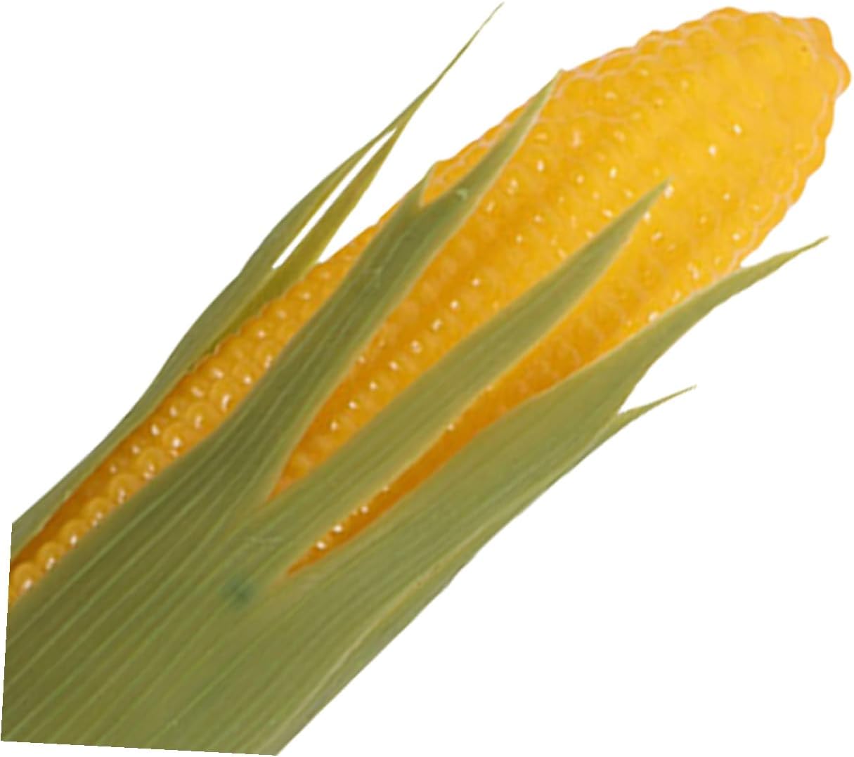 PATKAW Artificial Lifelike Corn Simulation Vegetable Props 8pcs Plastic Faux Corn for Kitchen Decoration Photography Food Display